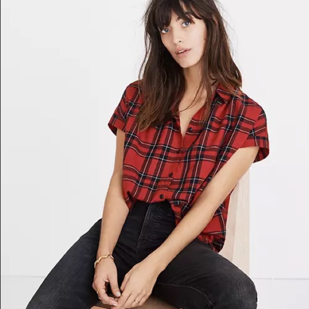 Madewell Central Shirt in Red Plaid